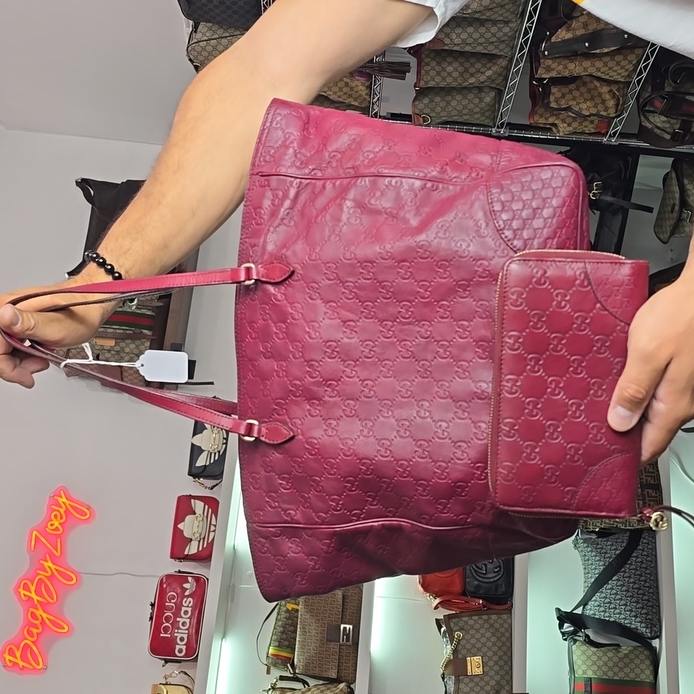 GUCCI BUNDLE Guccissima Shoulder Bag and Wallet - Picture 1 of 16